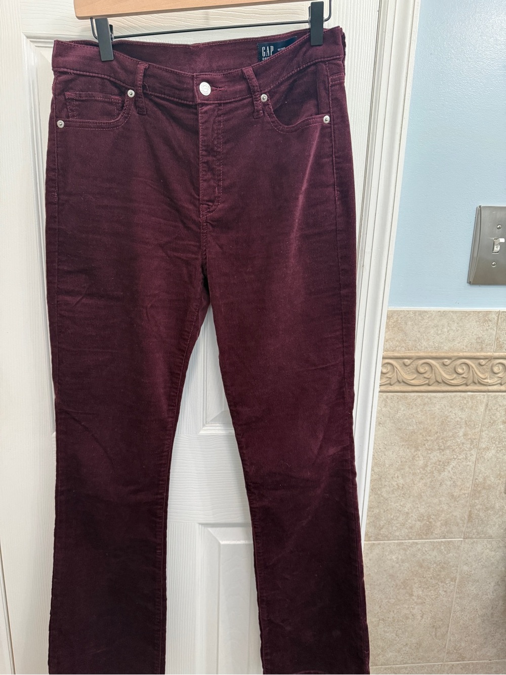 GAP Women's Wine/burgundy Corduroy Baby Boot Pants size 10